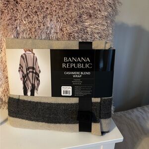 Banana Republic Plaid Cashmere Blend Wrap
